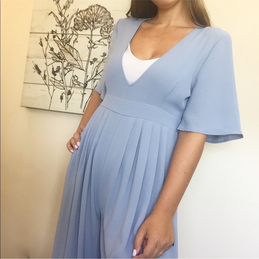 She + Sky 'Stay Open' V Neck Jumpsuit
